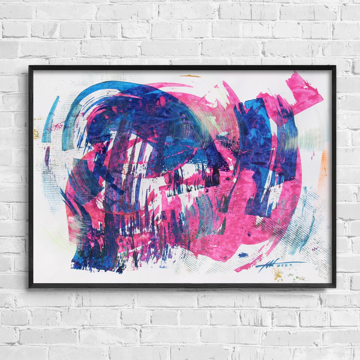 Organic Abstract Acrylic Painting By Anatoliy Menkiv, 33 X 24, #65 Metaphysics Series, Original Artwork