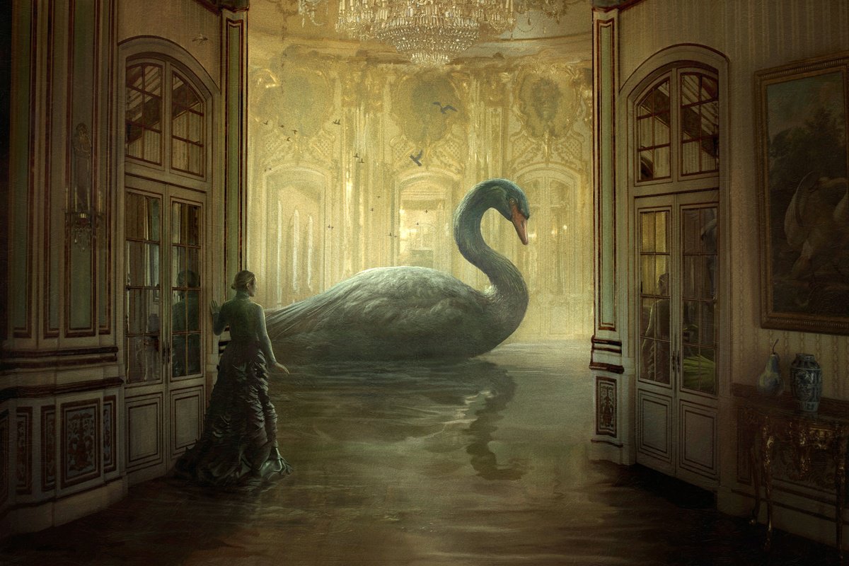 Surrealistic Portrait Photograph By Nikolina Petolas, 26 X 17", Ripples Of Gold, Original Artwork