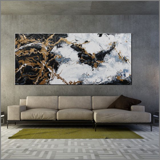 Held For Ransome 270cm x 120cm texture Abstract painting