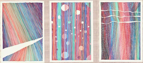 RAINBOW RAIN III Conceptual Ink Drawings