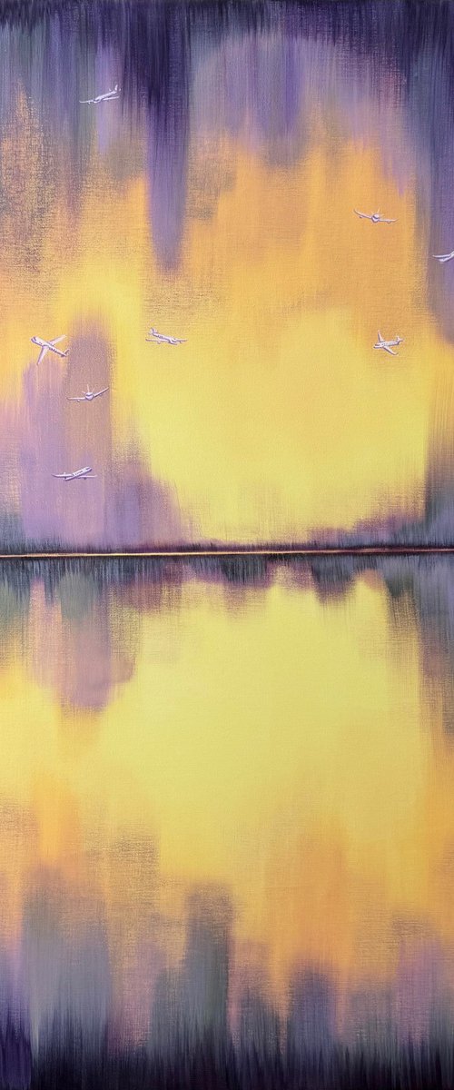 Golden Hour Flight by Maryna Dobrova