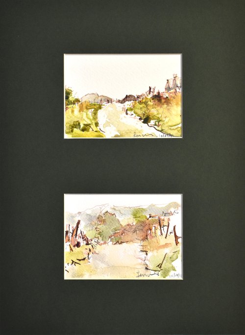 "the paths we take" -Landscape Watercolour Study No 8 by Ian McKay