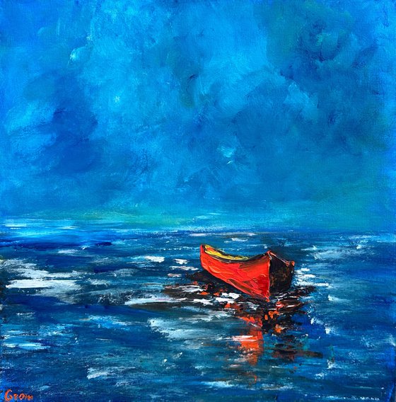 Red boad seascape
