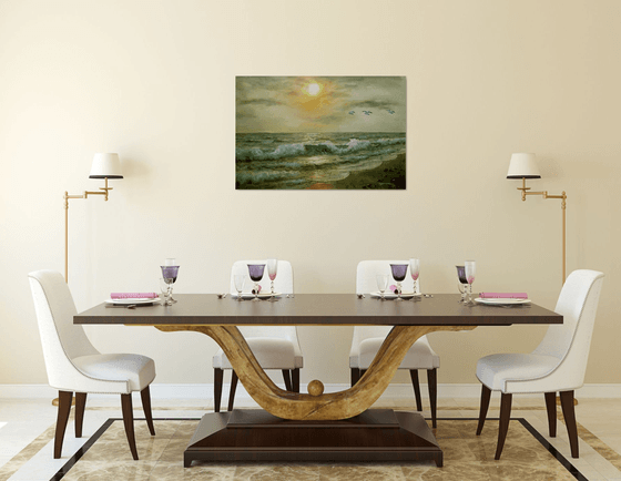 Hot waves 36x24 in