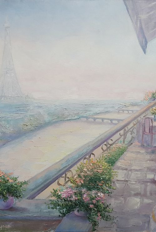 Dawn in Paris (80x50cm) by Mary Voloshyna