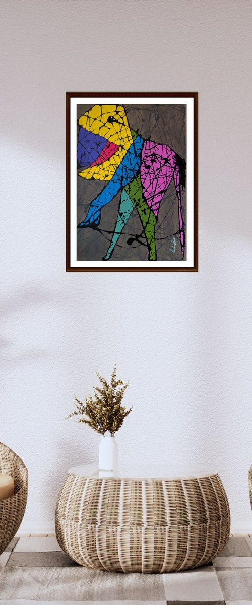 Hybrid Creature-Abstract Art Painting by Baldave Bedi