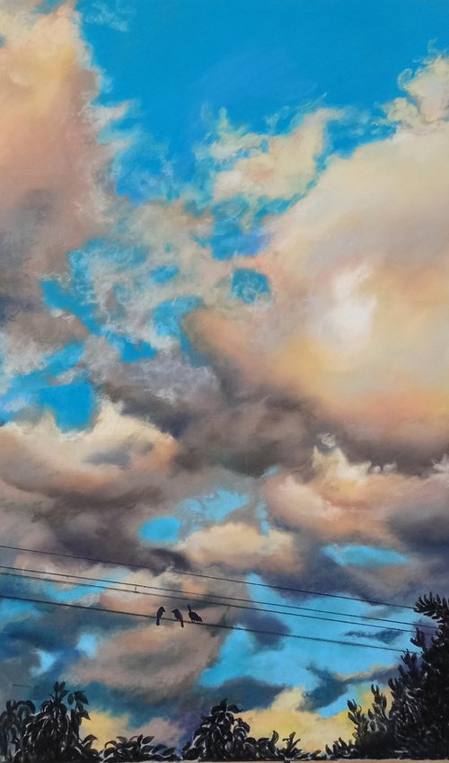 An Happy company - sky study n.4 by Laura Muolo