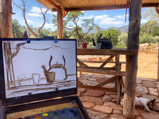 An afternoon at Elders Range, Flinders Ranges - plein air painting