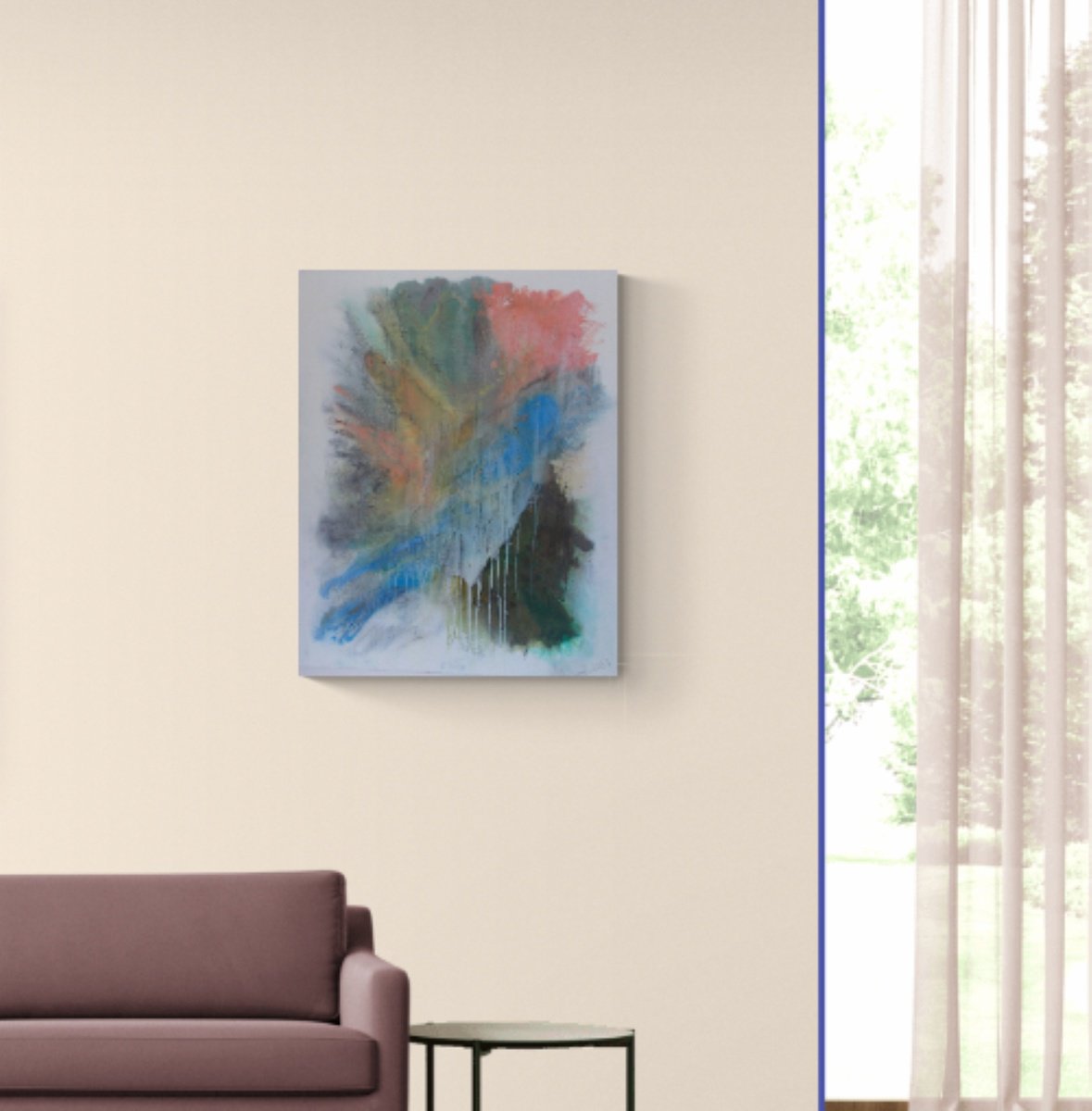 Abstract Acrylic Painting By Christa Haack, 31 X 39, Seductive Nature 4, Original Artwork