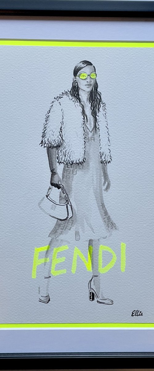 Fendi Original Fashion Illustration by ellisartworks