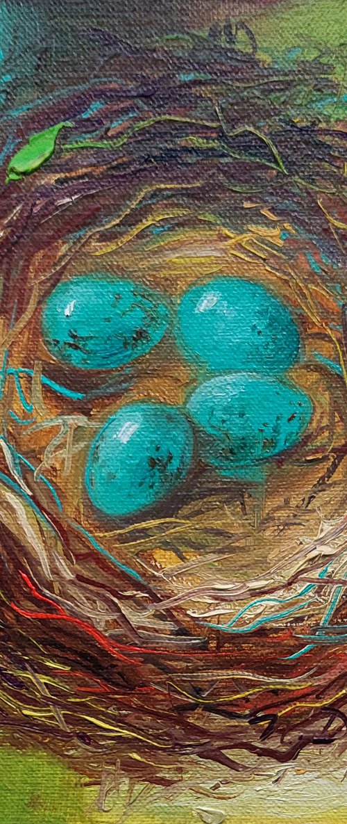 Blue Egg nest by Nataly Derevyanko