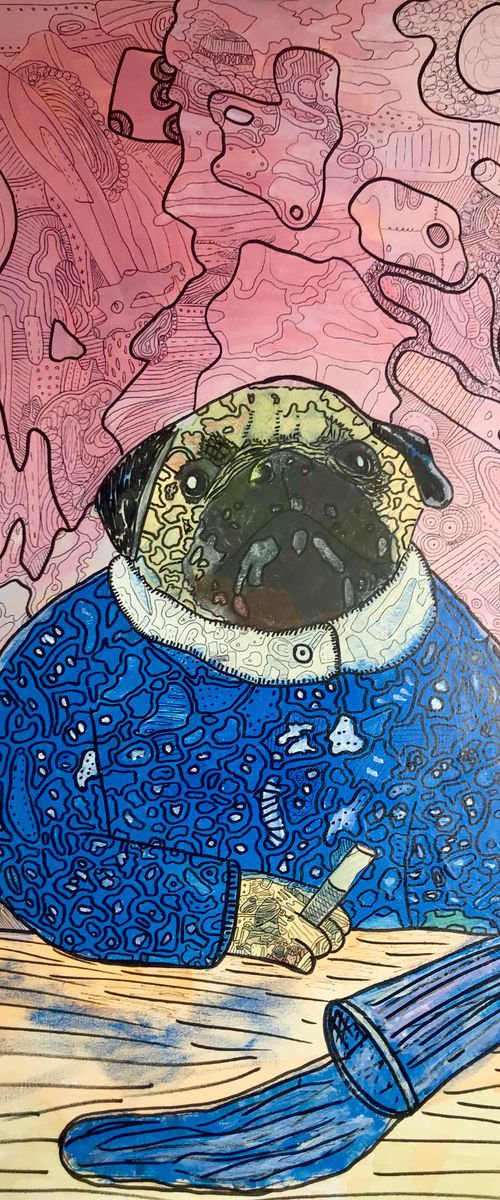 Pug alcoholic by Pavel Kuragin