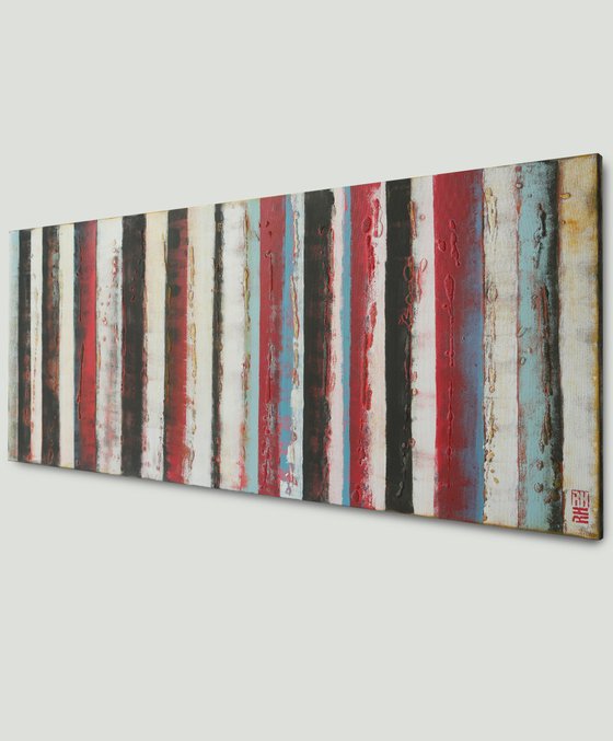 Abstract Painting - White Panels in Red - Ronald Hunter - 19M