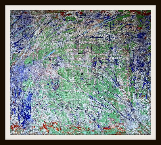 From grass to sky (n.249) - 80 x 70 x 2,50 cm - ready to hang - acrylic painting on stretched canvas