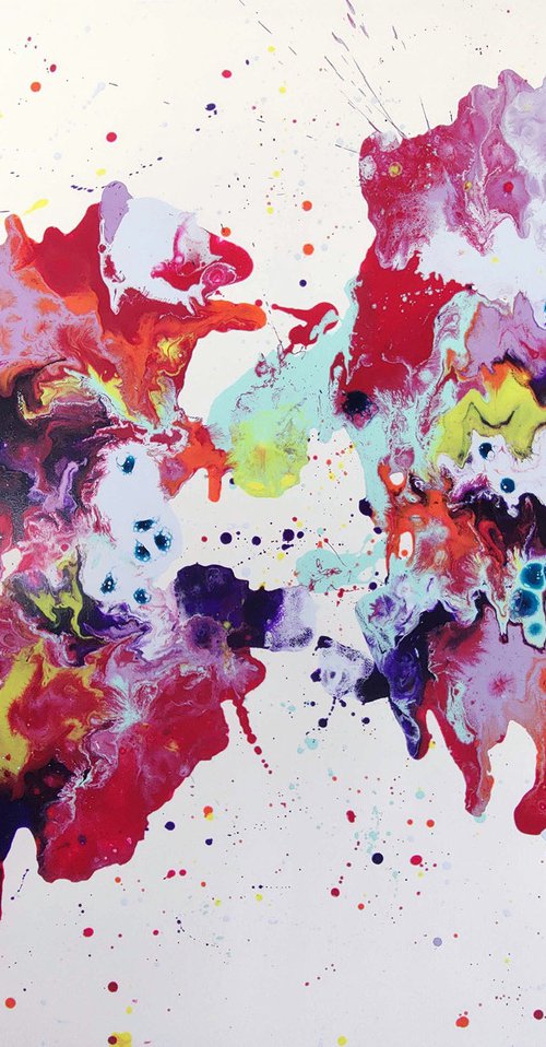 Butterfly Effect, XL Original Abstract Painting by Pauline H