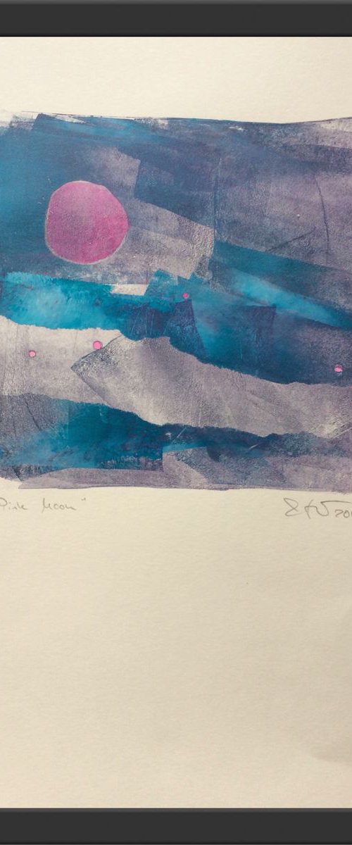 Pink Moon I Landscape by Gesa Reuter