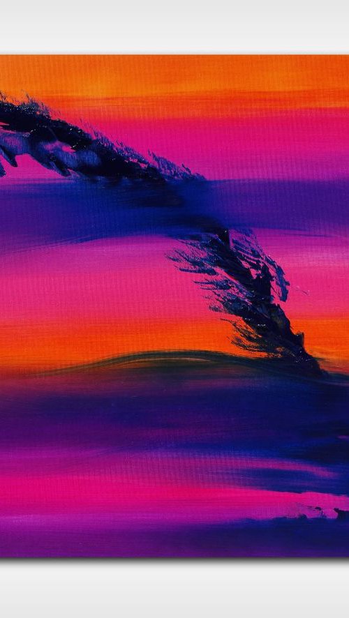 Skyline II, the series, 100x70 cm, Deep edge, LARGE XL, Original abstract painting, oil on canvas by Davide De Palma