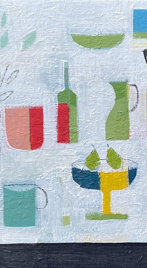 Still Life with a Striped Rug by Jan Rippingham