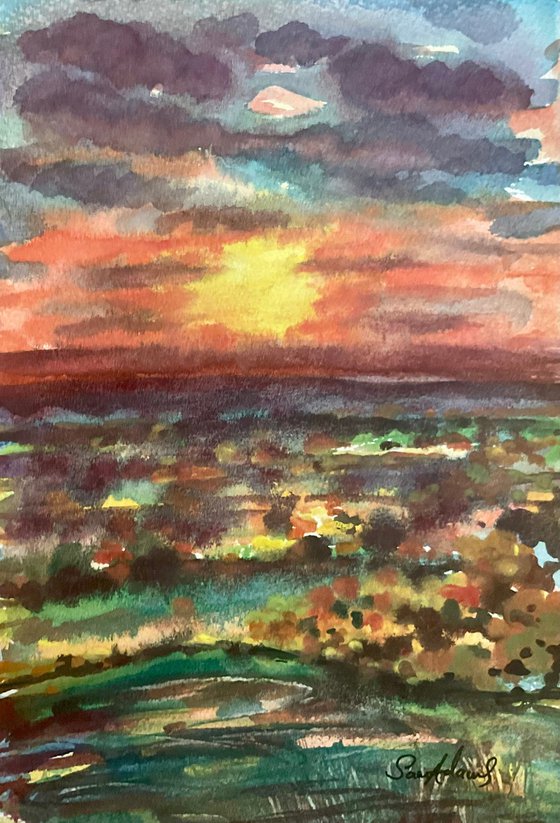 Blackmore Vale Sunset, Dorset