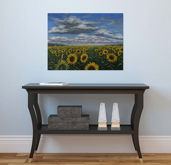 Sunflower Field - original landscape painting