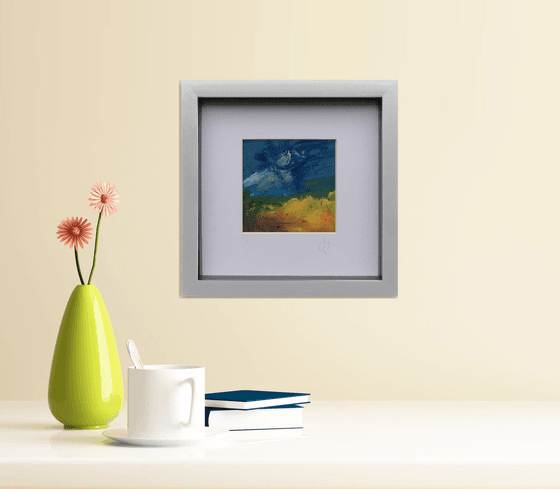 Edit 2.2 - Framed abstract landscape painting