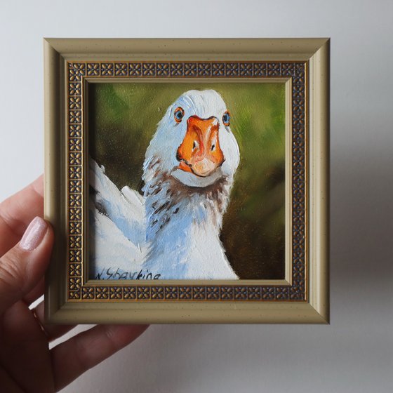 Goose, Miniature Painting