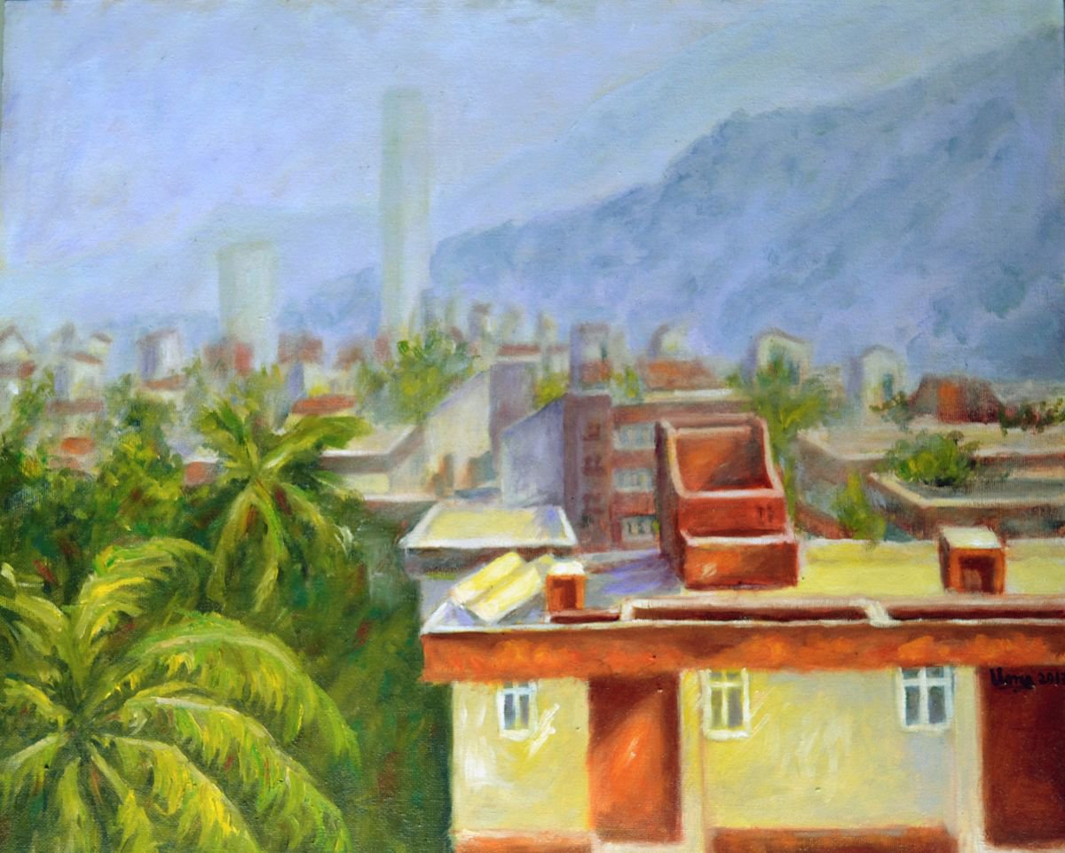 View from our balcony by Uma Krishnamoorthy