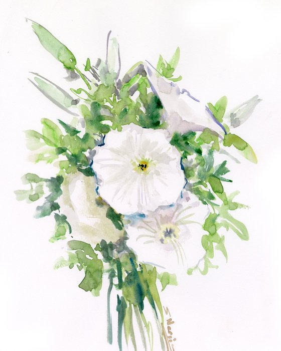 Petunia, white Flowers