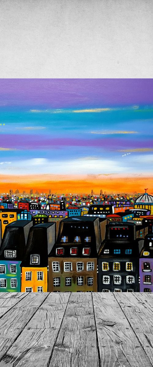 The Futuristic View of Paris by Maria Luisa  Azzini