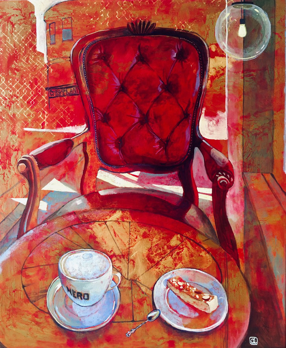 Caffe Nero Red by Olya Hunyadi