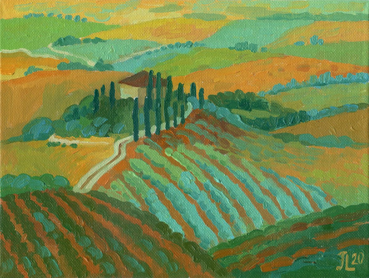Vineyards of Tuscany by Julia Logunova