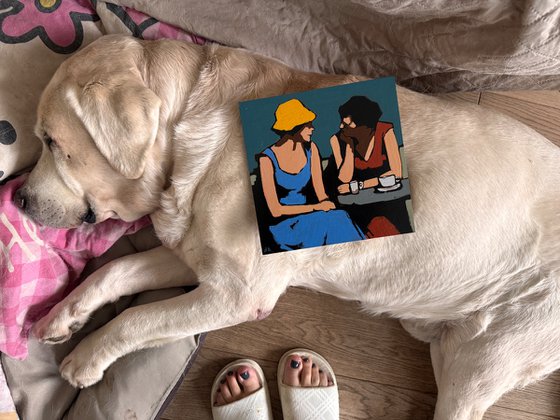 Woman in Yellow Hat - Original Painting Small