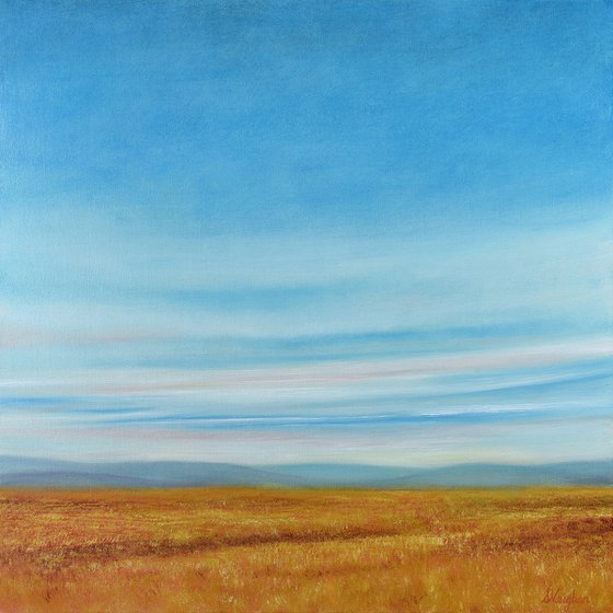 Golden Wheat - Blue Sky Landscape