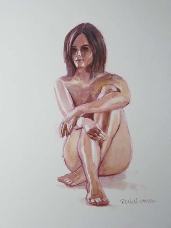 Seated female nude