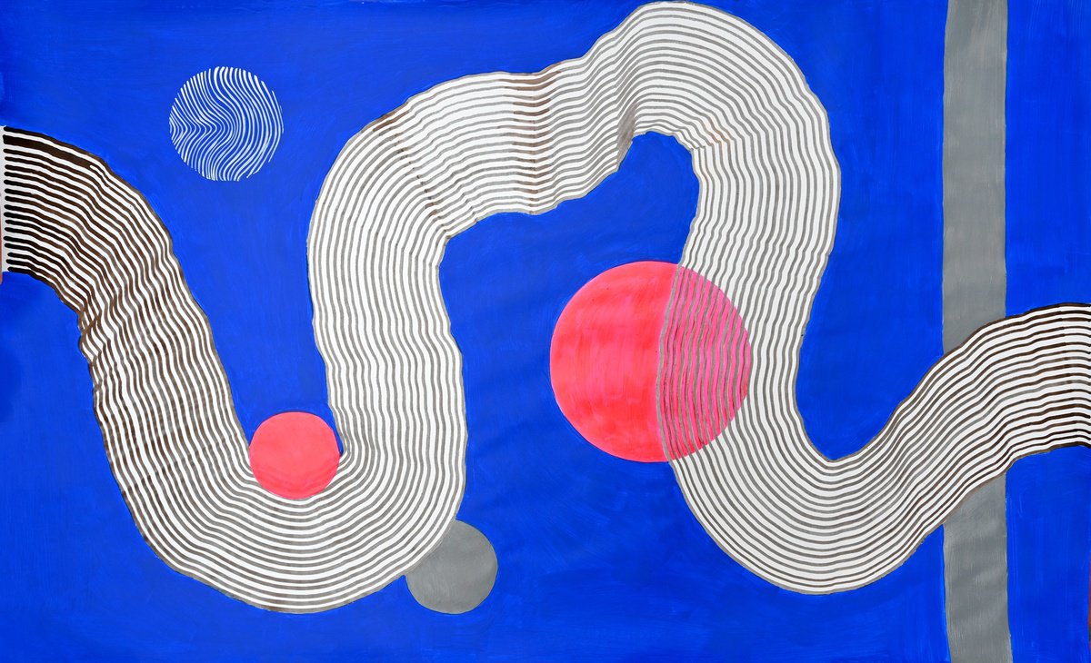 Abstract Drawing By Sumit Mehndiratta, 42 X 26", Airsya, Original Artwork