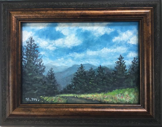 Mountain Mini # 8 - Oil 5X7 inch canvas - (SOLD)