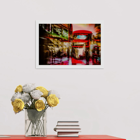 London Views 9. Abstract Red London Buses Limited Edition 1/50 15x10 inch Photographic Print