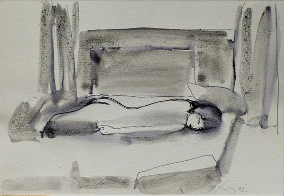 Sleeping Nude 3, 24x17 cm