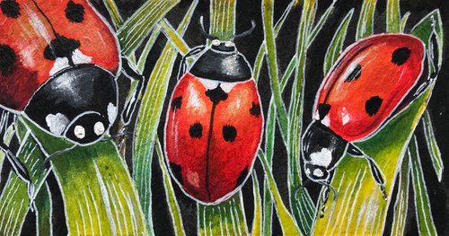 A loveliness of ladybirds 1 by Karen Elaine  Evans