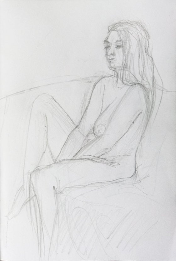 Sketch of Human body. Woman.10