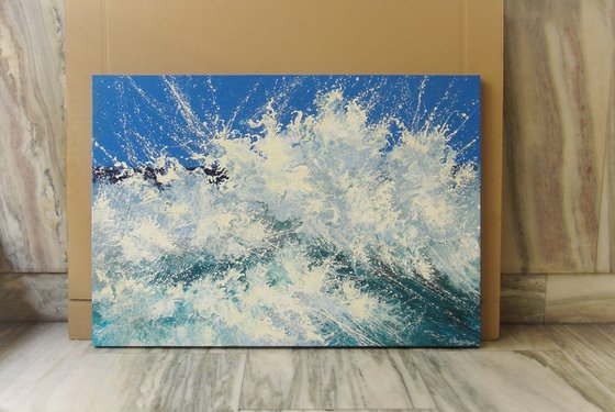 Seascape Painting "Sea Waves" 70 x 100 cm