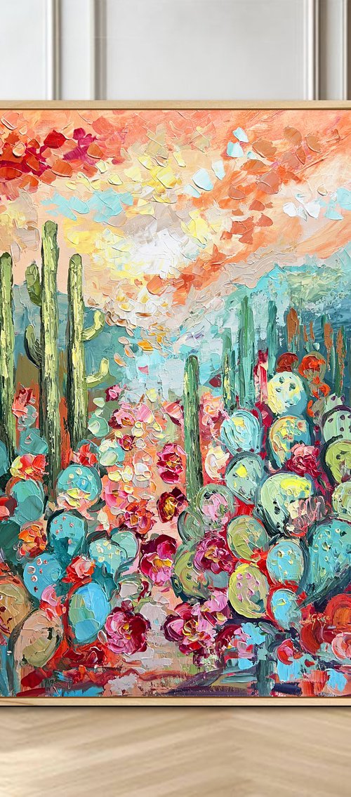 Burgundy Desert Bloom by Lana Guise
