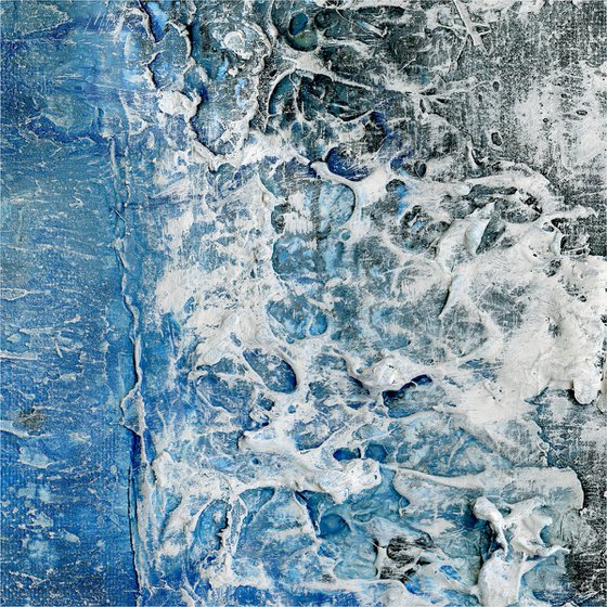 Winter Song - Highly Textured Abstract Painting by Kathy Morton Stanion