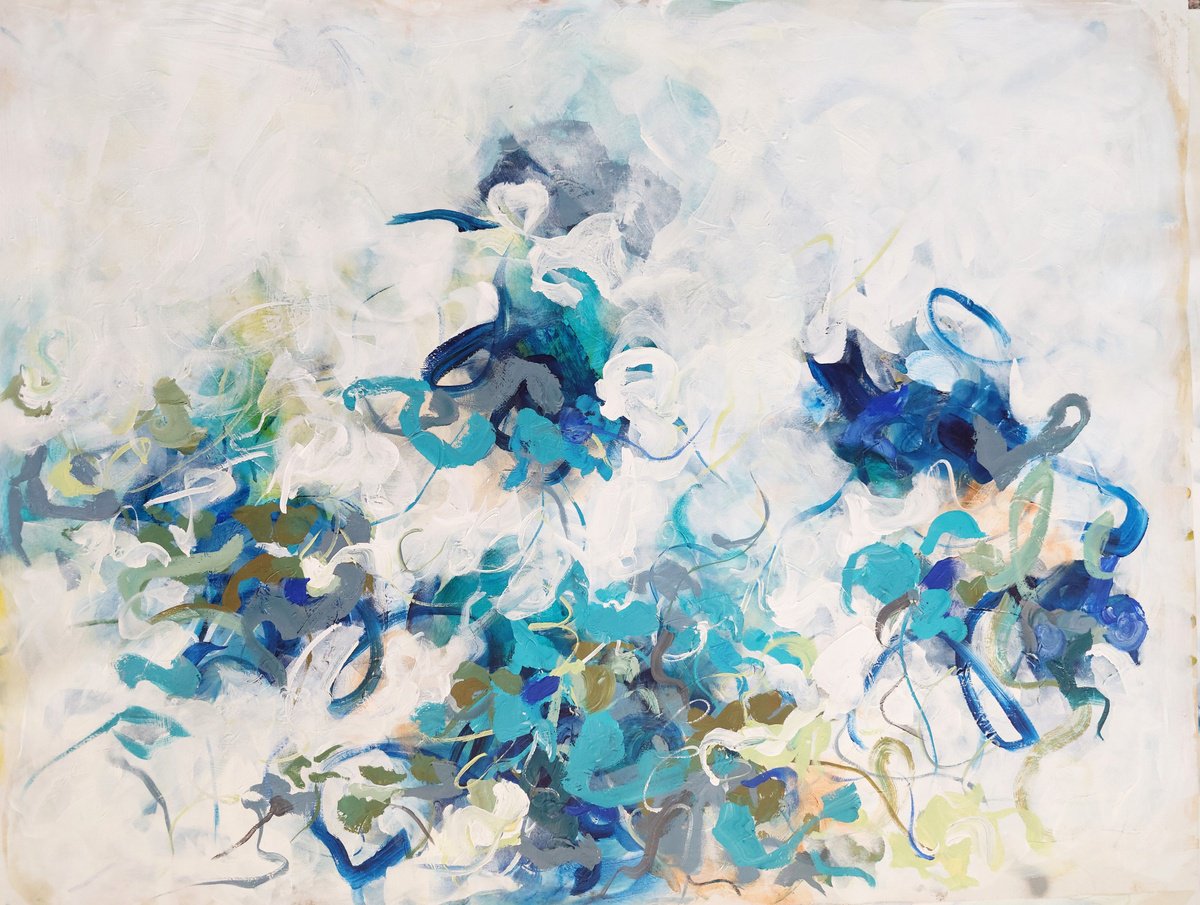  Azucenas Azules By Cristian Cuevas, 48 X 36, Artwork For Sale On Artfinder