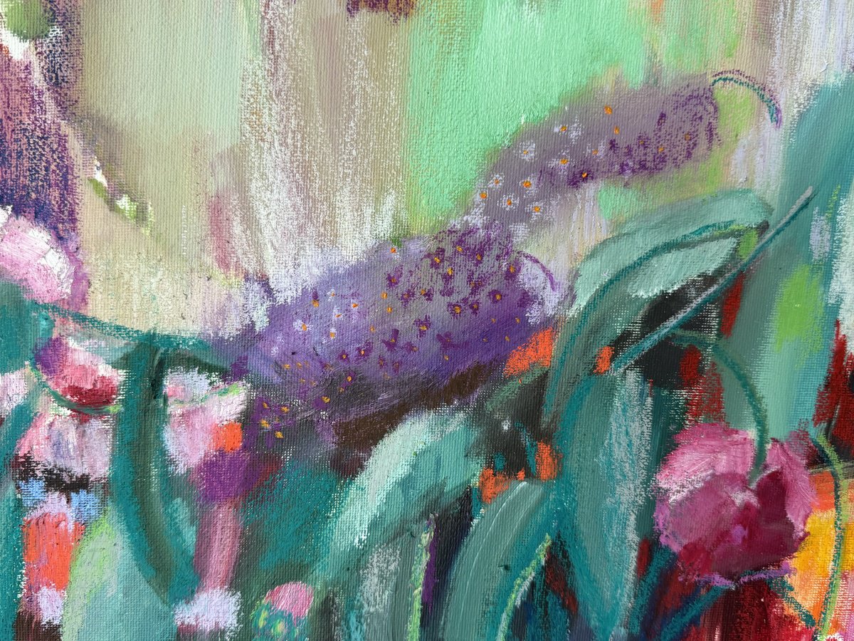 Abstract Still Life Painting By Olha Laptieva, 16 X 22", Energy Of The Day, Original Artwork