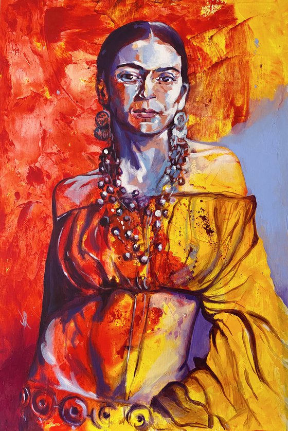 Frida Kahlo Nude 150x100cm acrylic on canvas