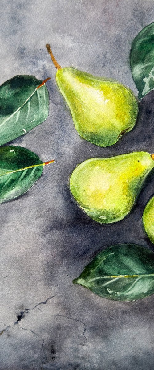 Through the Wall: Green Pears 3 by Irina Kurganskaya