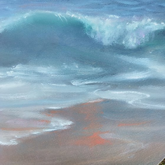 Evening Light – Pink Horizon and Ocean