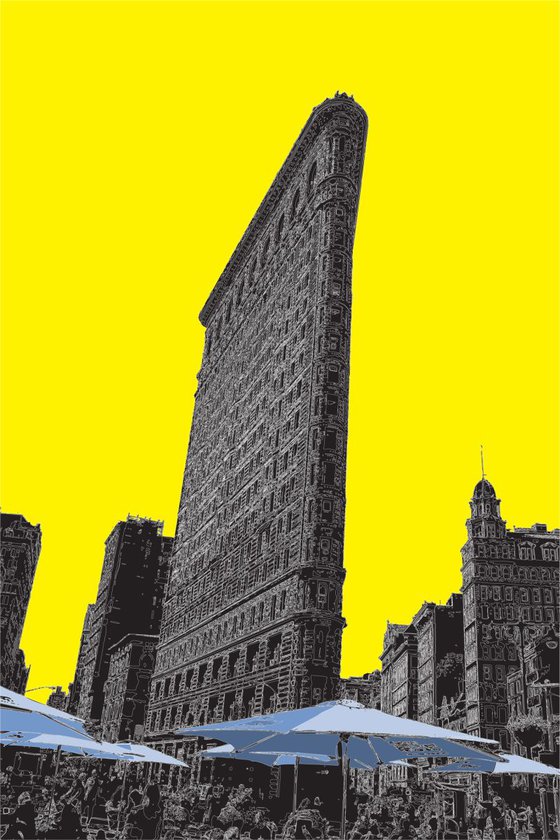 The Flatiron Building 2 NY on yellow