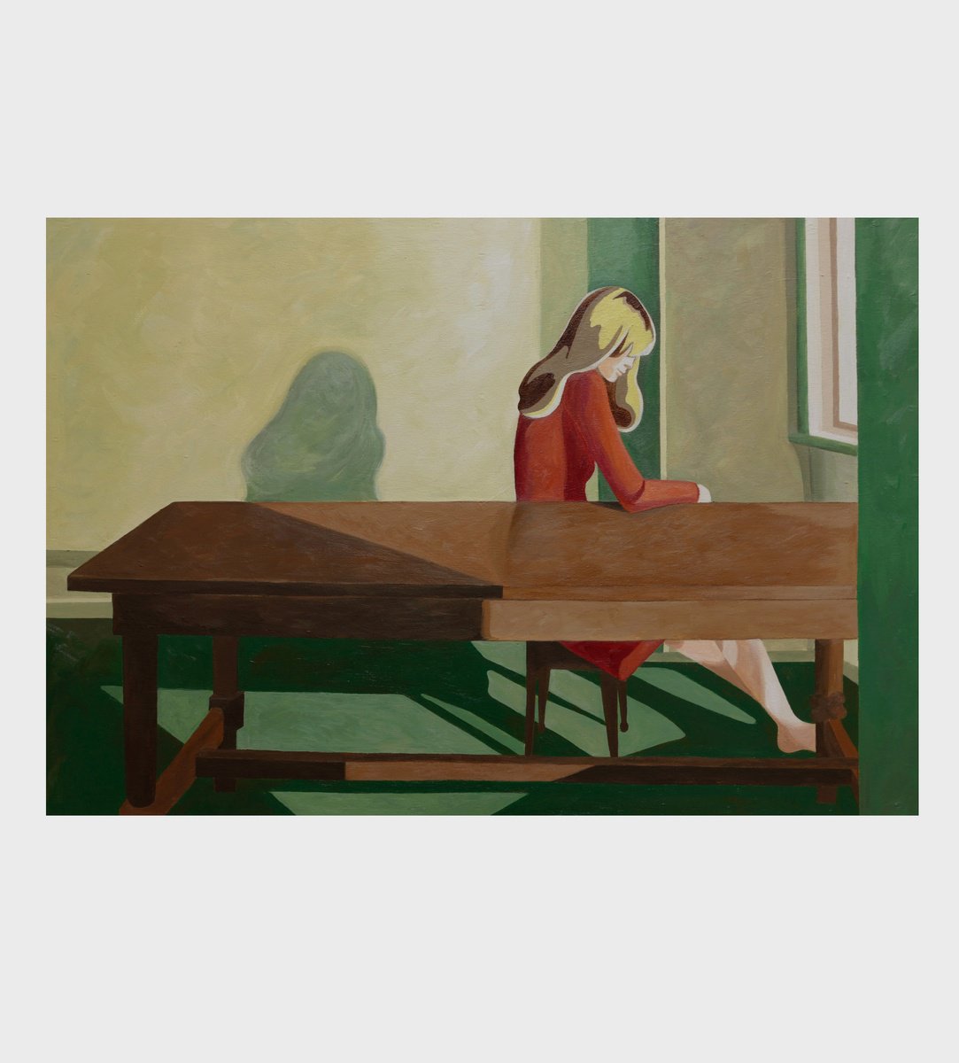 Expressive Portrait Acrylic Painting By Young Park, 29 X 20", The Difference Between., Original Artwork